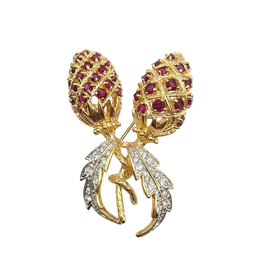 Camrose & Kross JBK Jackie Kennedy Red Berries Brooch/Pin